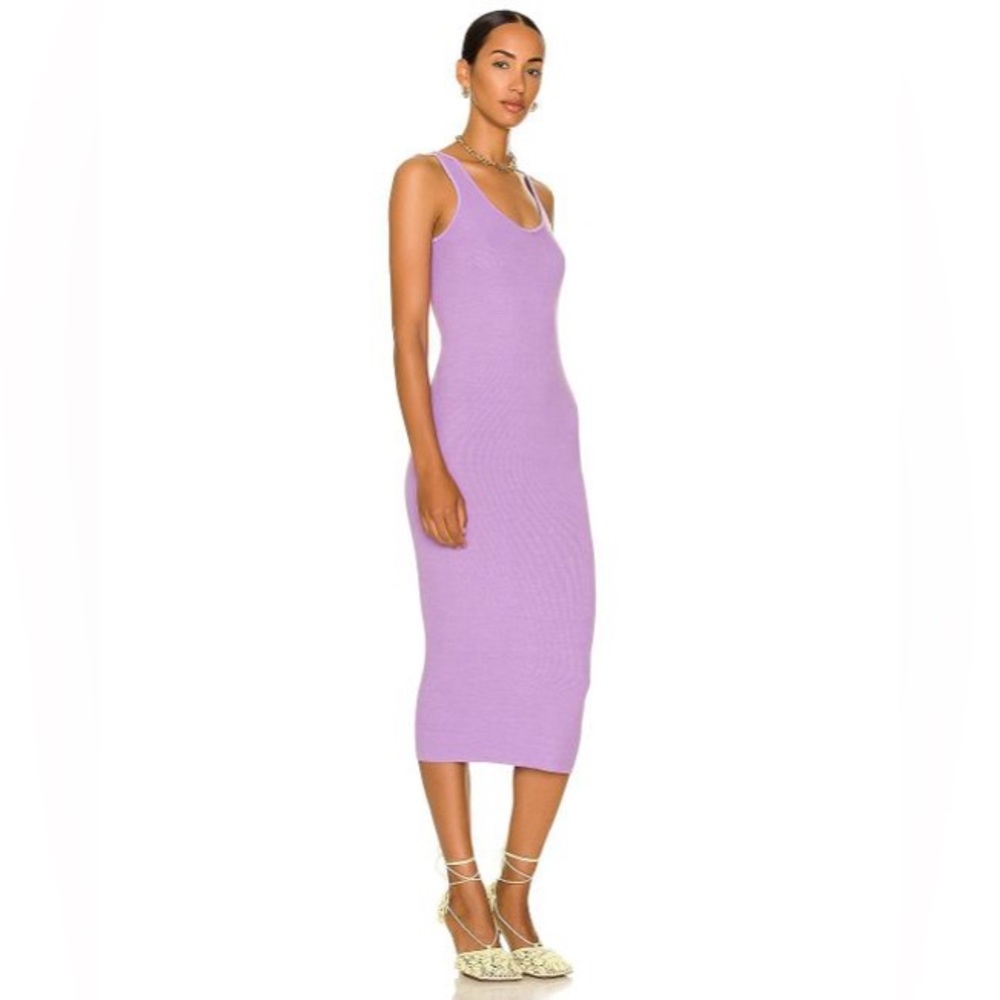 Enza Costa Rib Tank Dress in Aster